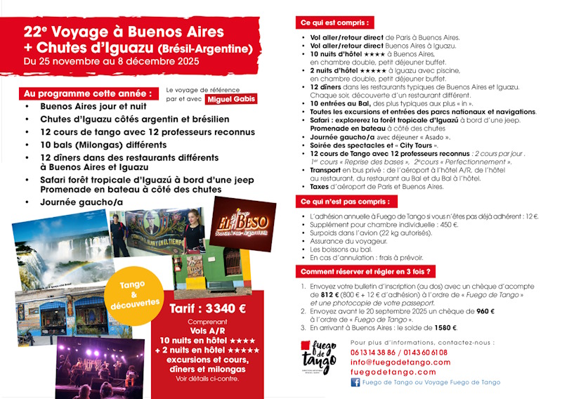voyages tango